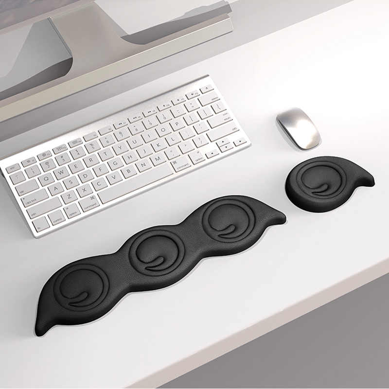 Gaming Keyboard And Mouse Set - コンピューターキーボードとマウスのリストレストセット 人間工学に基づいたマウスリストレスト 手の疲労を軽減 オフィスワークやゲームに最適