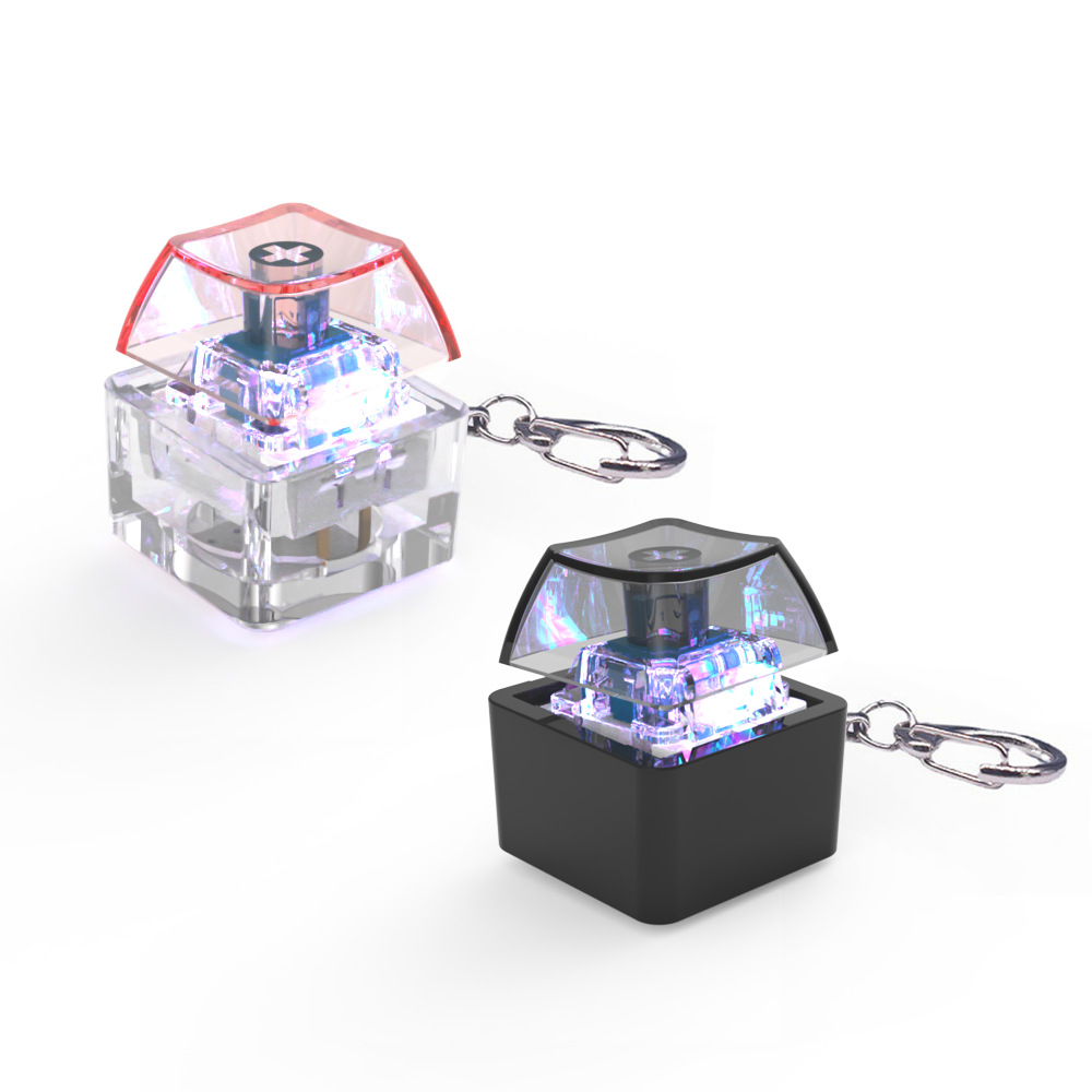 Mechanical Switch Tester - LEDライト付きメカニカルキーパッド,シャフトテスター,ストレス解消,そわそわのおもちゃ,キーキャップ,面白いガジェット