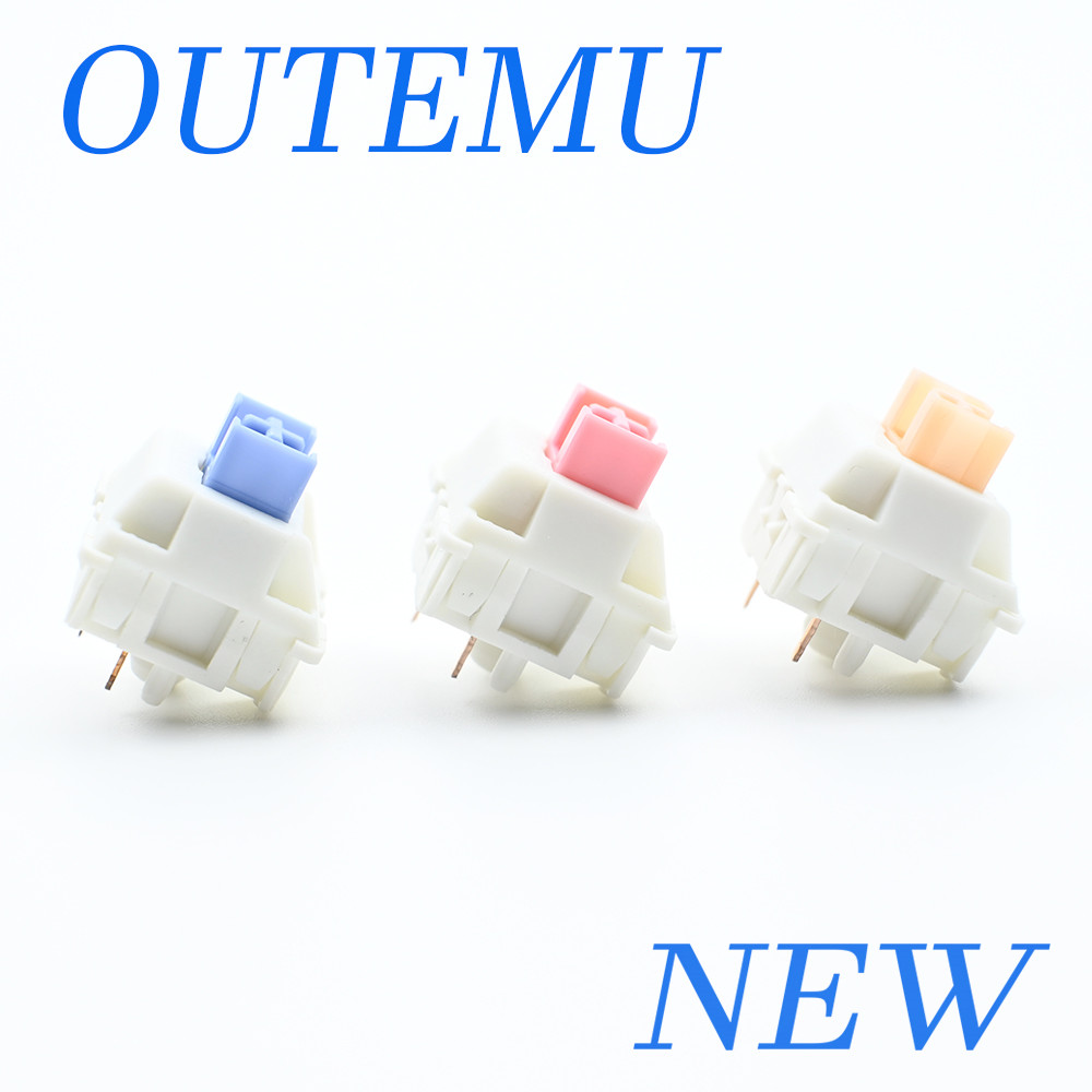 Keyboard Gaming Blue Switch - Outemu スイッチ Lubed メカニカルキーボードスイッチ 5Pin サイレント触覚リニアクリームブルーピンクイエローカスタムゲーミング