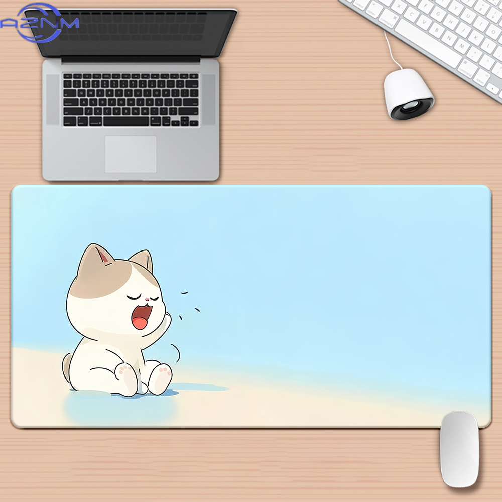 Gaming Keyboard Brand - ノーブランド漫画猫HDプリントデスクパッドアイアンアートXXLマウスパッド多機能キーボードゲーミングマットオフィスコンピュータPCゲーマー