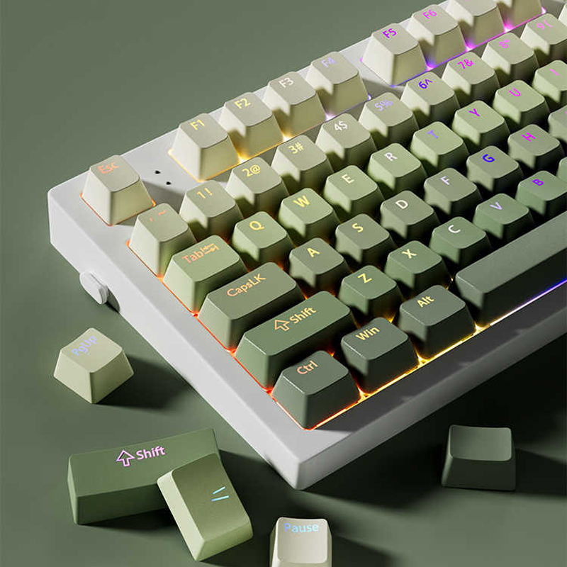 Gaming Keyboard No Rgb - グリーングレープトップライト RGB バックライト付きキーキャップダブルショット PBT キーキャップ 130