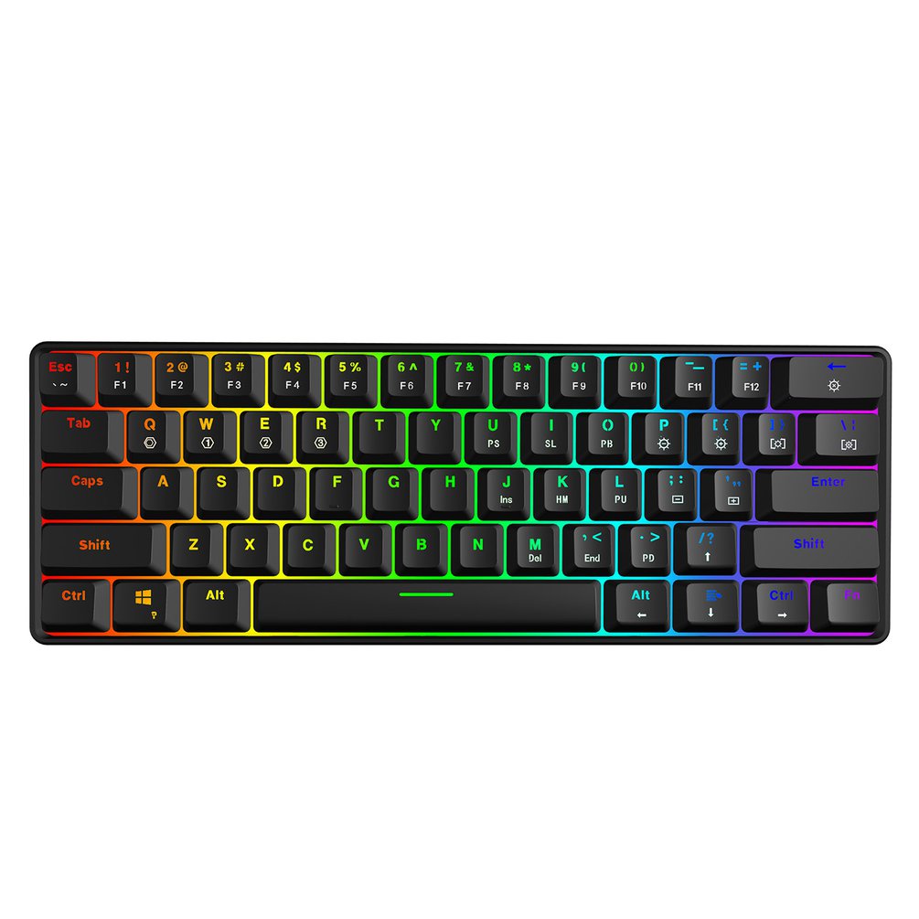 Gaming Keyboard Mini Mechanical - SKYLOONG GK61 ミニポータブル 60% ゲーマー光学式キーボードワイヤレス Bluetooth