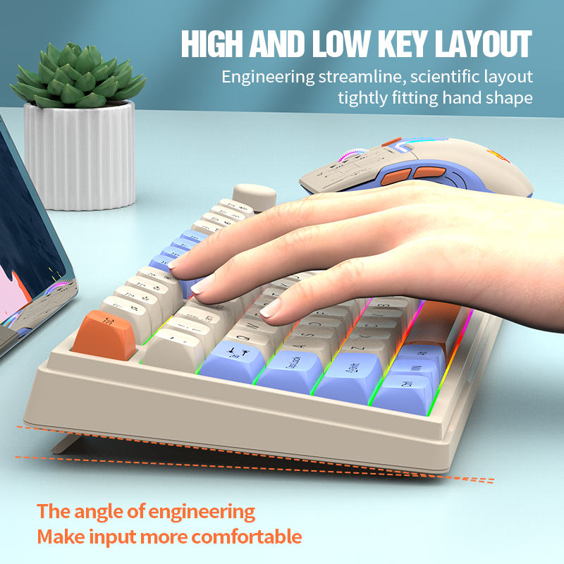 2.4GHzデュアルモードBluetoothワイヤレスゲーミ - Gaming Keyboard And Mouse Set のレビューと価格