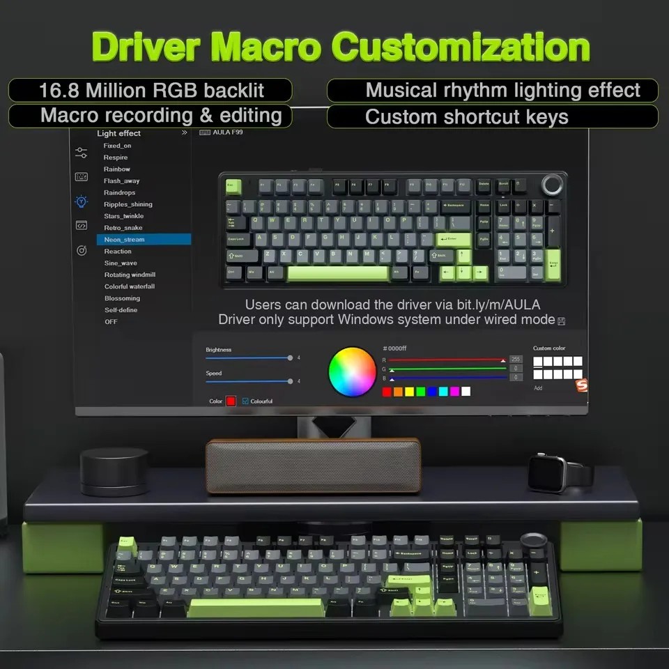 AULA F99PRO ゲーミングメカニカルキーボード 99 - Gaming Keyboard Thocky のレビューと価格