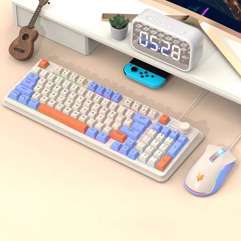 K820 USB 有線ゲーミングキーボードマウスセットラップ - Gaming Keyboard And Mouse Set のレビューと価格