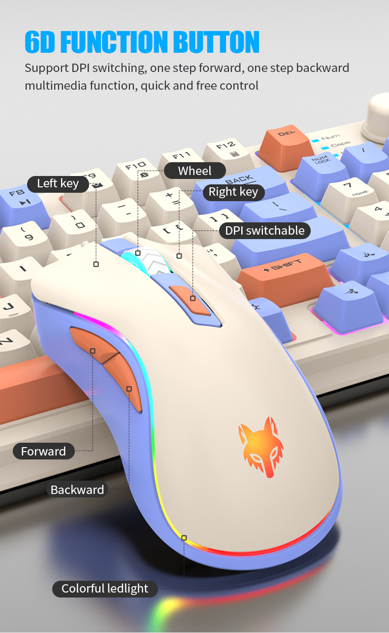 K820 USB 有線ゲーミングキーボードマウスセットラップ - Gaming Keyboard And Mouse Set のレビューと価格