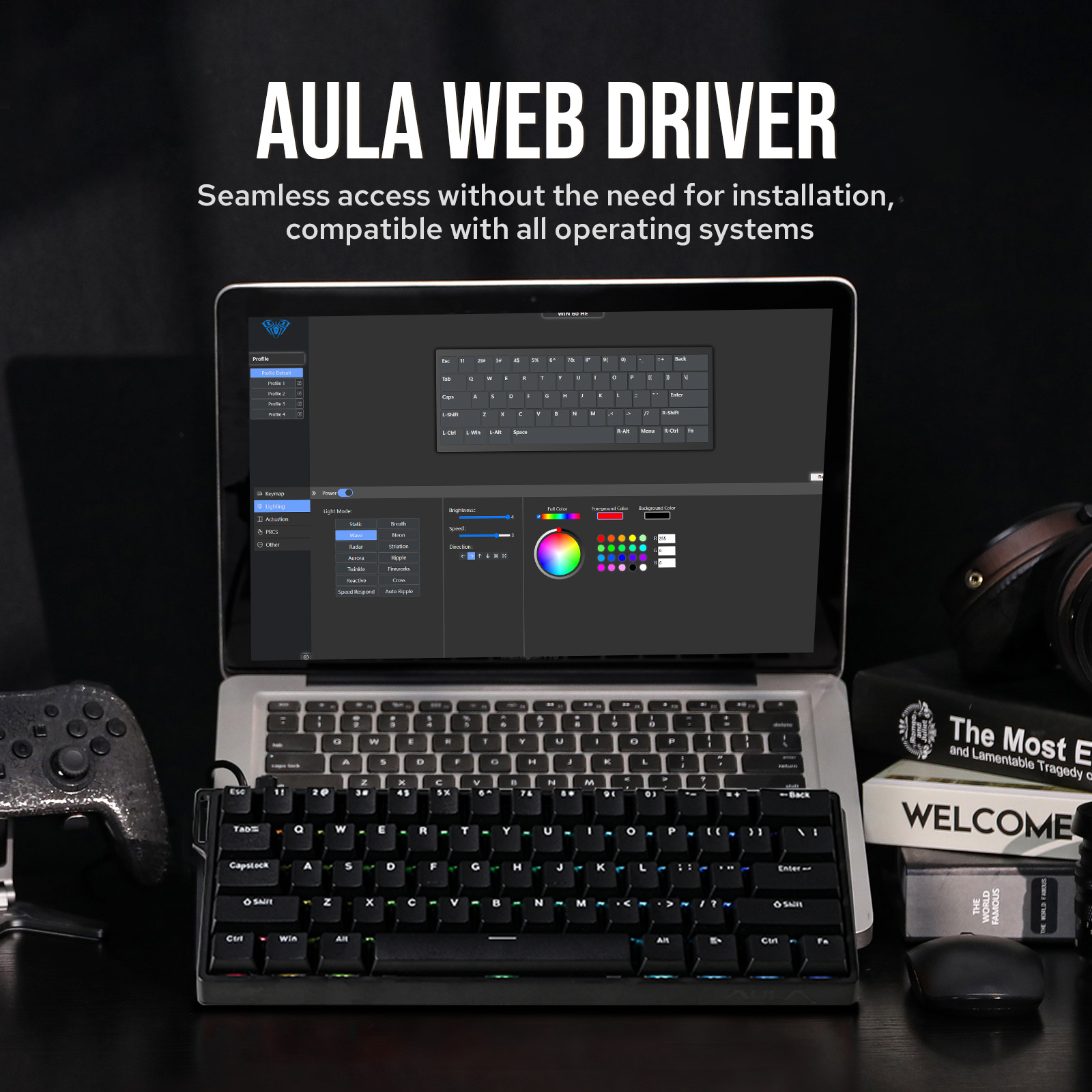 カスタムAULA WIN60 HE WIN60 HE MAX - Gaming Keyboard Hall Effect Switches のレビューと価格