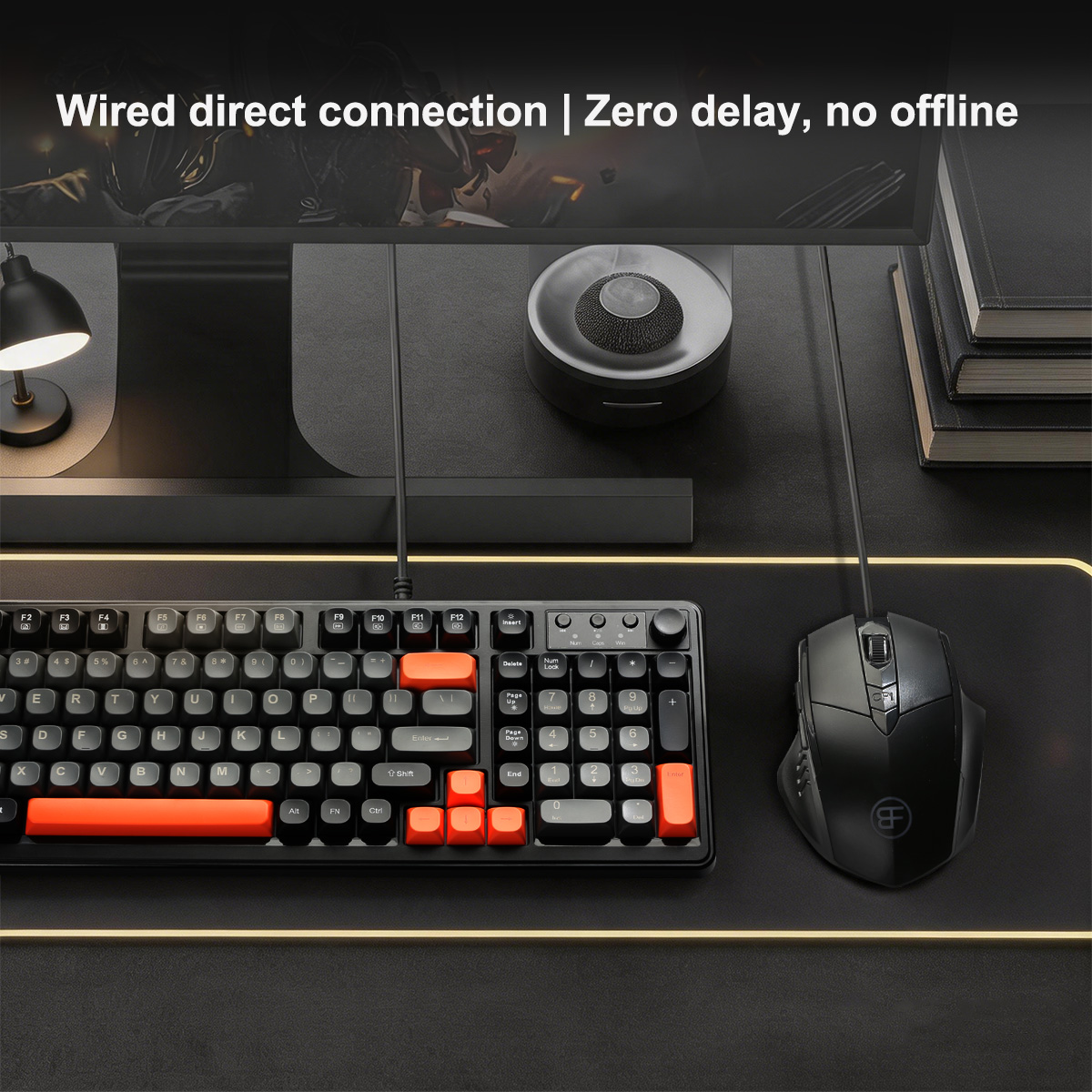 RGBキーボードとマウス、有線キーボードとマウスのコンボ、学 - Gaming Keyboard And Mouse Set のレビューと価格