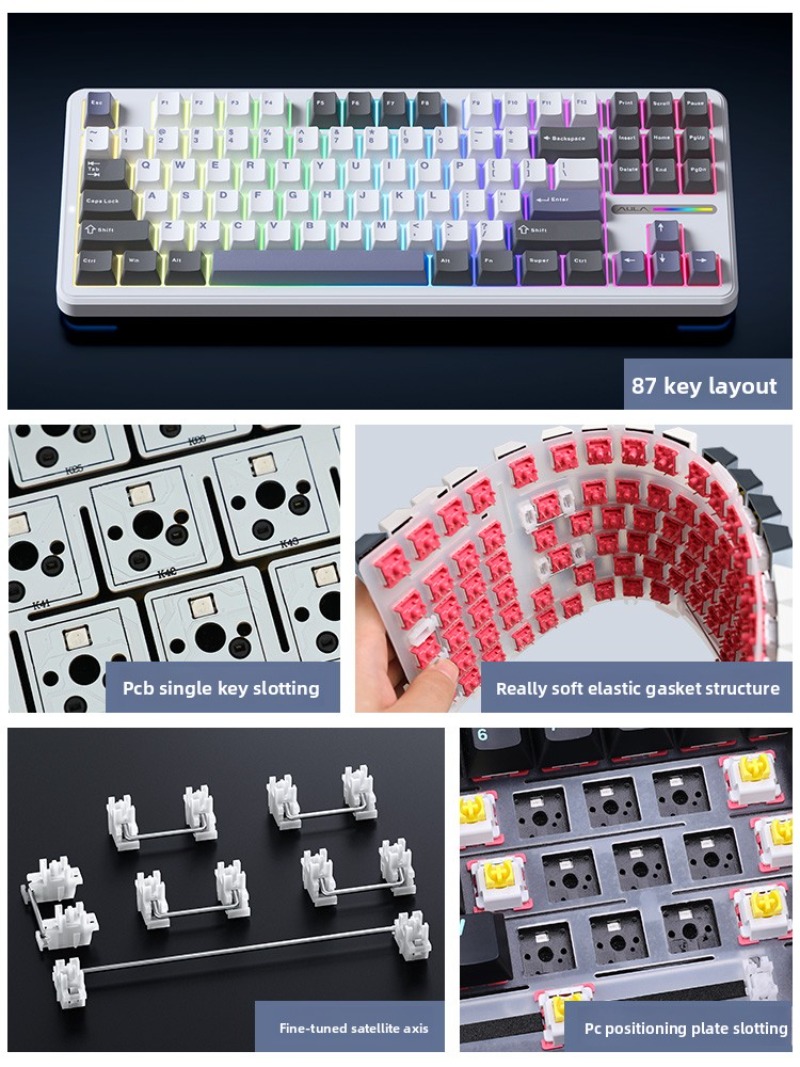 AULA F87 Pro ワイヤレスメカニカルキーボード サ - Gaming Keyboard Thocky のレビューと価格