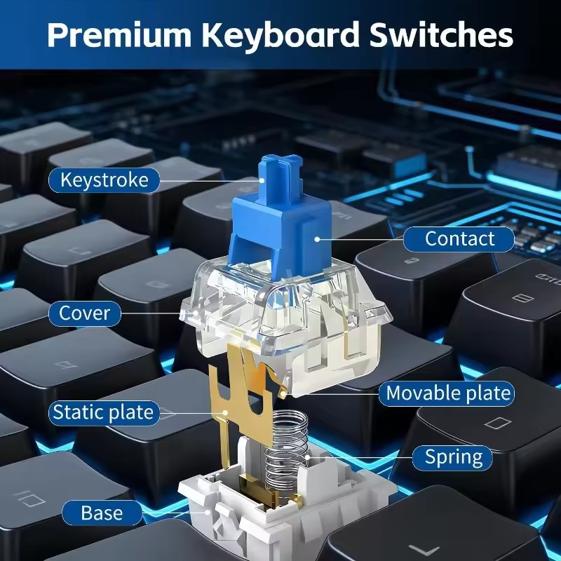 10個入り/30個入り 3ピン式 交換用メカニカルキーボード - Keyboard Gaming Blue Switch のレビューと価格
