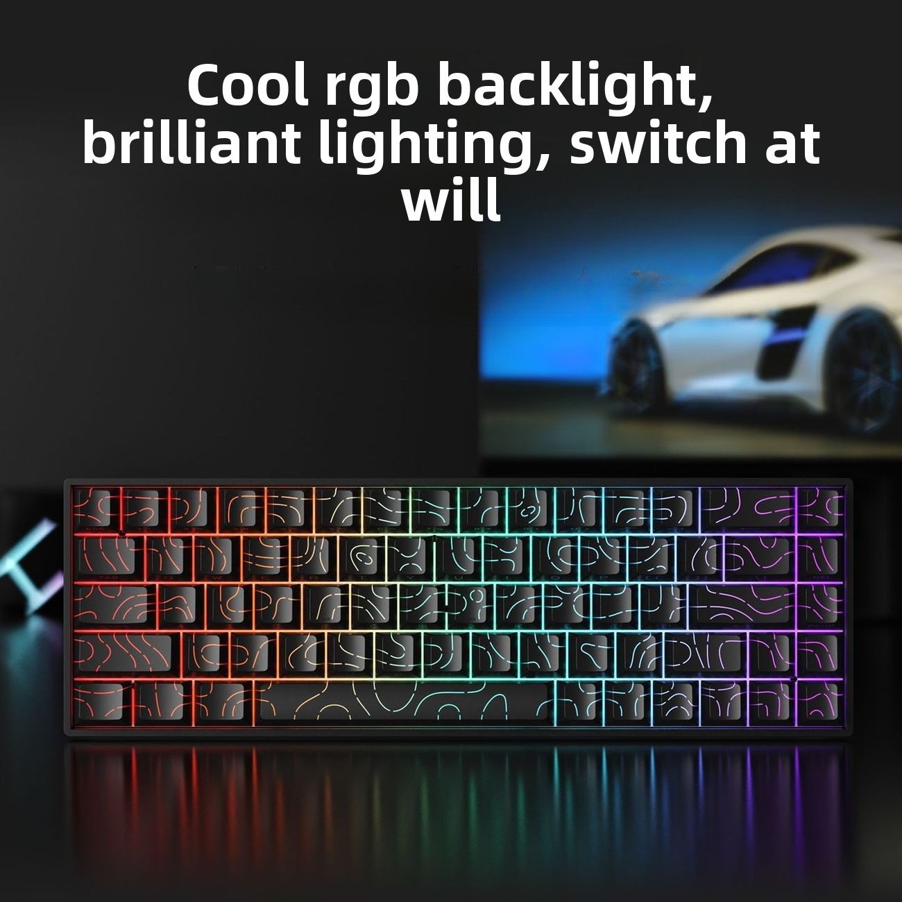 Bluetooth 2.4G ワイヤレスメカニカルキーボード - Gaming Keyboard Thocky のレビューと価格