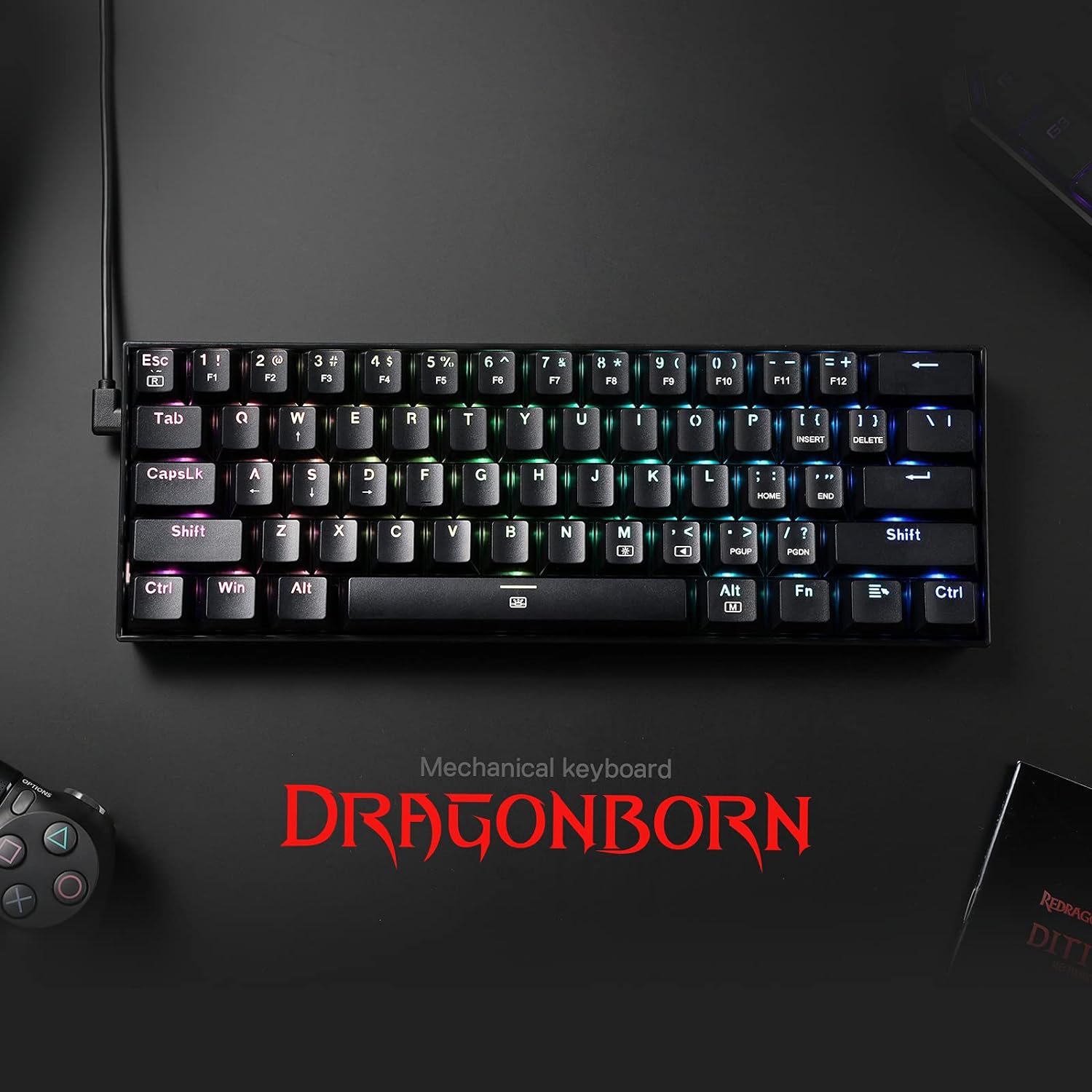 Redragon K630 Dragonborn 60% 有 - Gaming Keyboard Thocky のレビューと価格