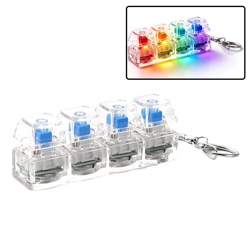 LEDライトアップフィジェットキーチェーン、4キーのスイッチ - Mechanical Switch Tester のレビューと価格